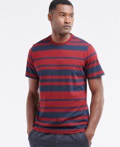 Antique White Barbour Davit Striped T-Shirt | APQ-973846