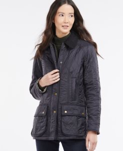 Aubergine Black Barbour Beadnell Polarquilt Jacket | XQM-927543