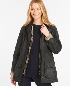 Black Barbour Beadnell? Wax Jacket | TQM-347806