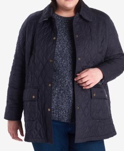 Black Barbour Summer Beadnell Quilted Jacket (Plus Size) | SKM-413576