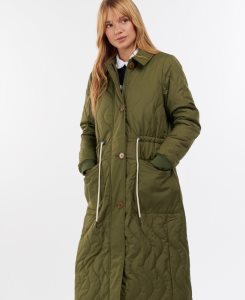 Dark Moss Barbour Astley Quilted Jacket | CYK-061352