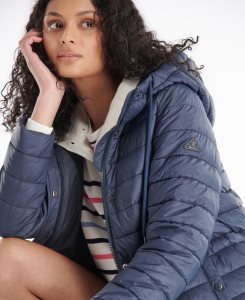 Dark Oyster Barbour Seaholly Quilted Jacket | LQM-574039