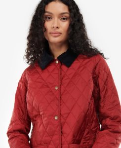 Dark Red Barbour Annandale Quilted Jacket | CDR-658932