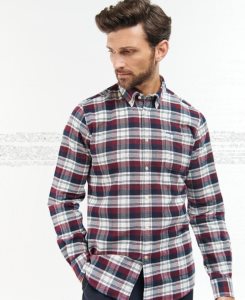 Grey Marl Barbour Stonewell Tailored Fit Shirt | LDI-689375