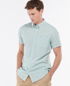 Inky Blue Barbour Stanton Short Sleeve Tailored Shirt | AOK-692514