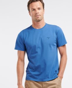 Marine Blue Barbour Garment Dyed T-Shirt | CHJ-584960