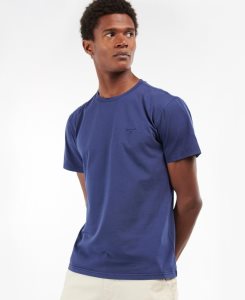 Marine Blue Barbour Garment Dyed T-Shirt | MFT-706294