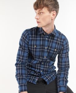 Navy Barbour Baysbarn Shirt | FXG-762540