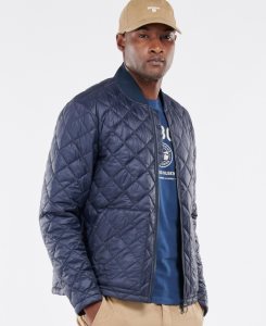 Navy Barbour Chore Quilted Jacket | DQF-904851