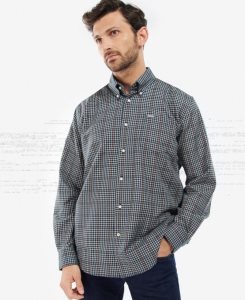 Navy Barbour Henderson Thermo Weave Shirt | WEC-597802