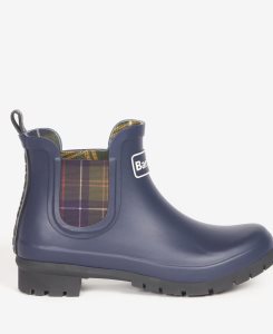 Navy Barbour Kingham Wellingtons | QDK-869742