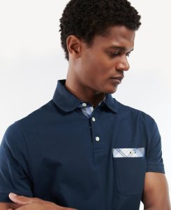 Navy Barbour Lirst Polo Shirt | TDK-485213