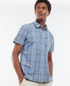 Pigment Blue Barbour Overdyed Tartan Summer Shirt | CPB-361980