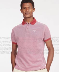 Raspberry Barbour Sports Mix Polo Shirt | OMV-342591