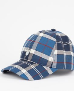 Summer Navy Tartan Barbour Tartan Sports Cap | OGZ-317205