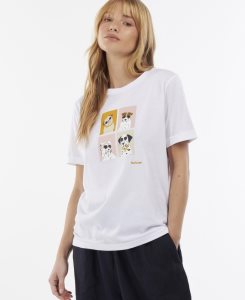 White Barbour Hopewell T-Shirt | SIW-418359