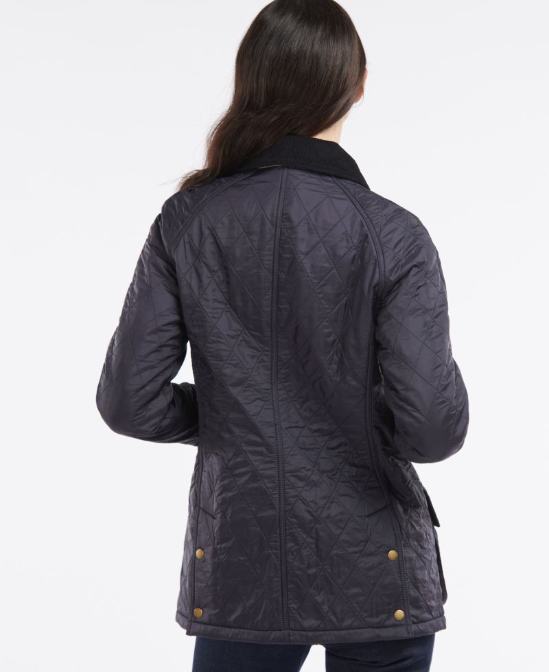 Aubergine Black Barbour Beadnell Polarquilt Jacket | XQM-927543