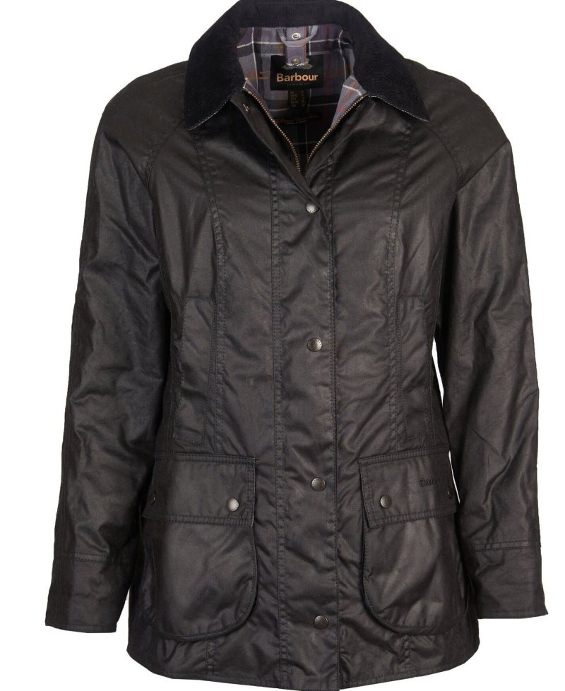 Black Barbour Beadnell? Wax Jacket | RAV-807156