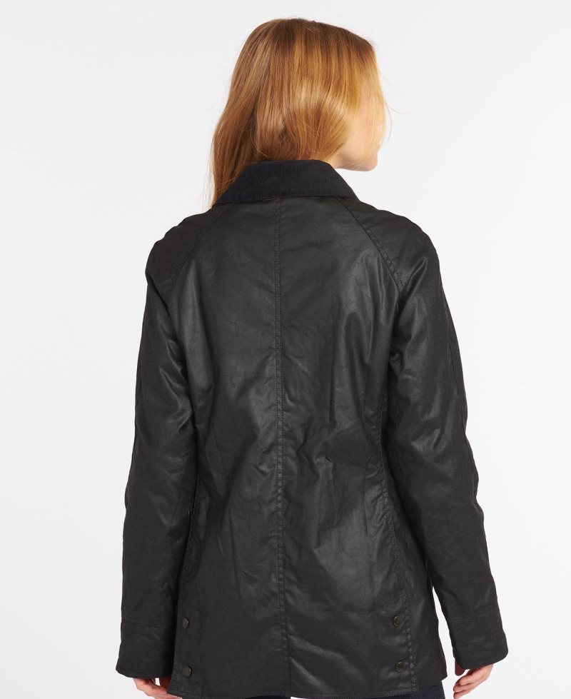 Black Barbour Beadnell? Wax Jacket | RAV-807156