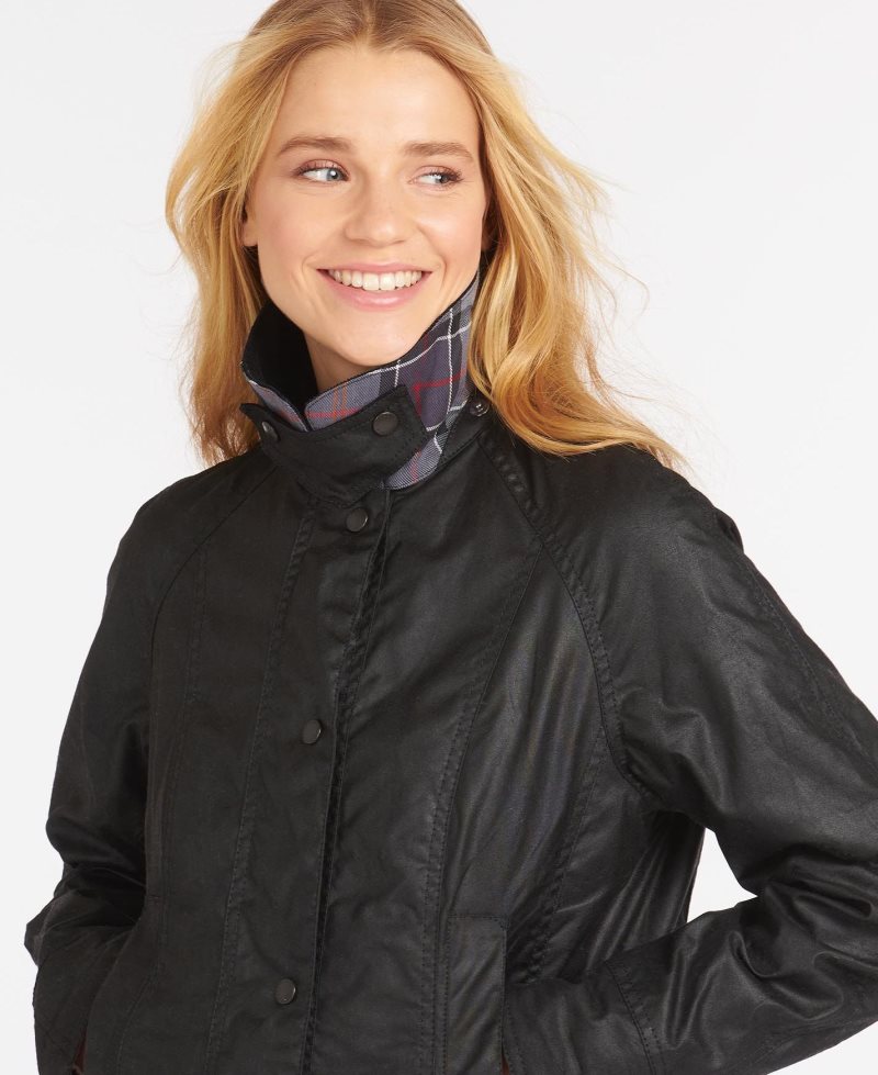 Black Barbour Beadnell? Wax Jacket | RAV-807156