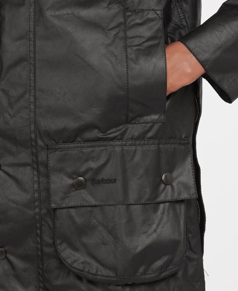 Black Barbour Beaufort? Wax Jacket | XAE-407532