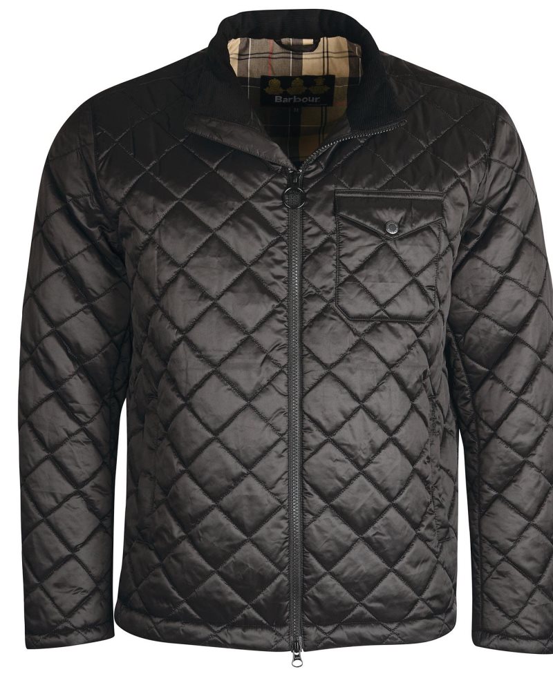 Black Barbour City Quilted Jacket | XOE-594280