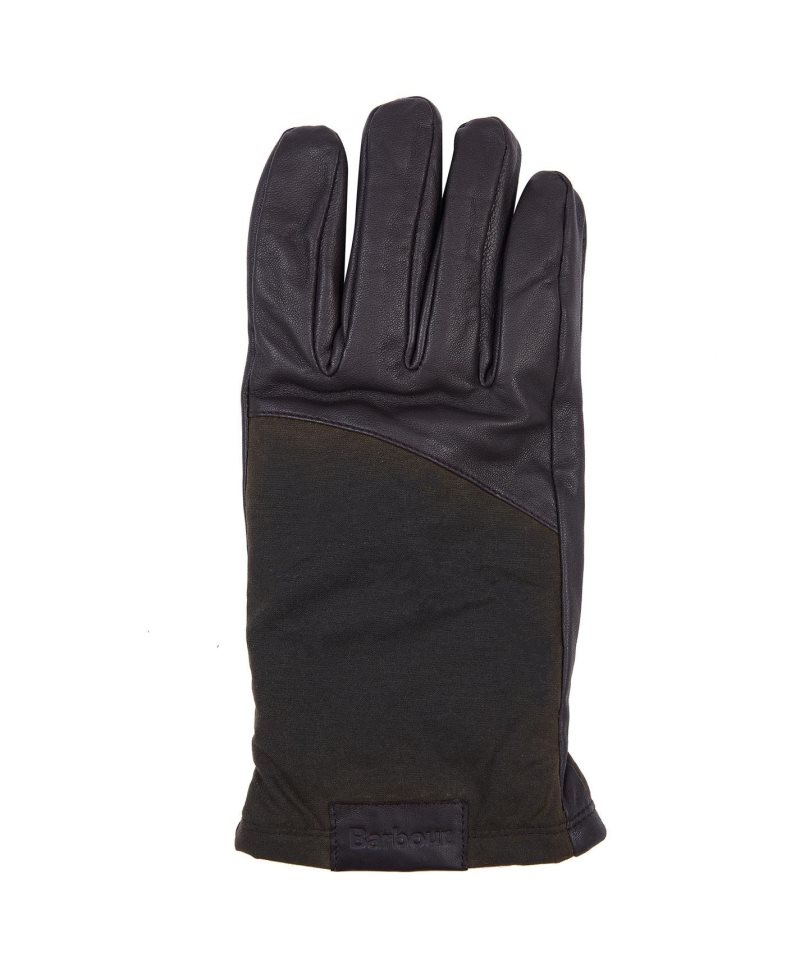 Black Barbour Hebden Leather Gloves | VEC-281476