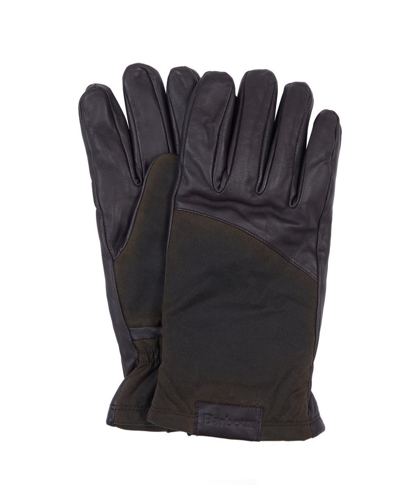 Black Barbour Hebden Leather Gloves | VEC-281476