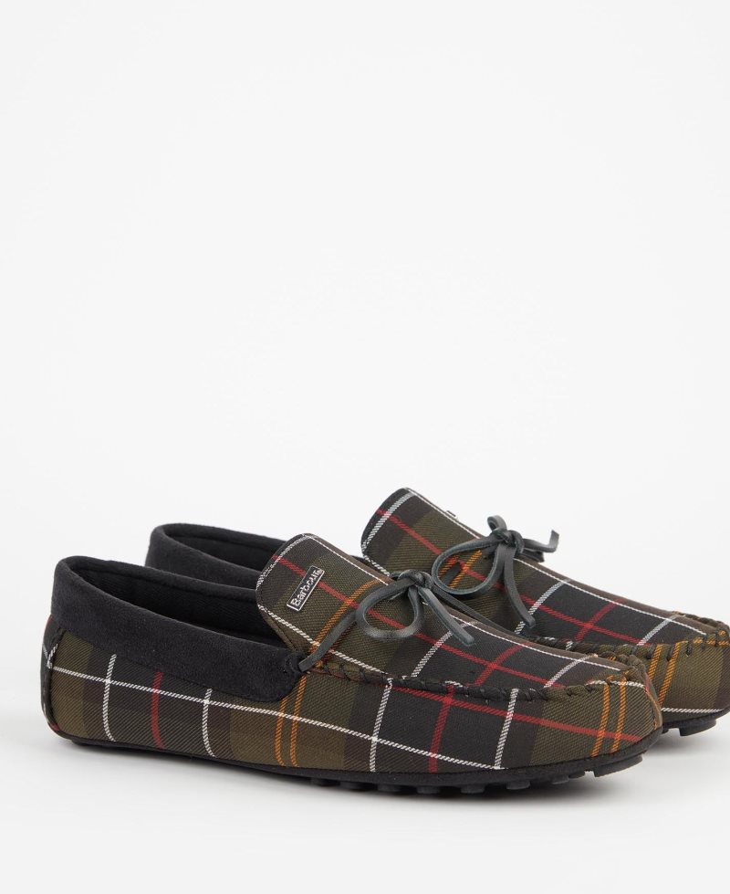 Black Barbour Kurila Slippers | GNT-217958