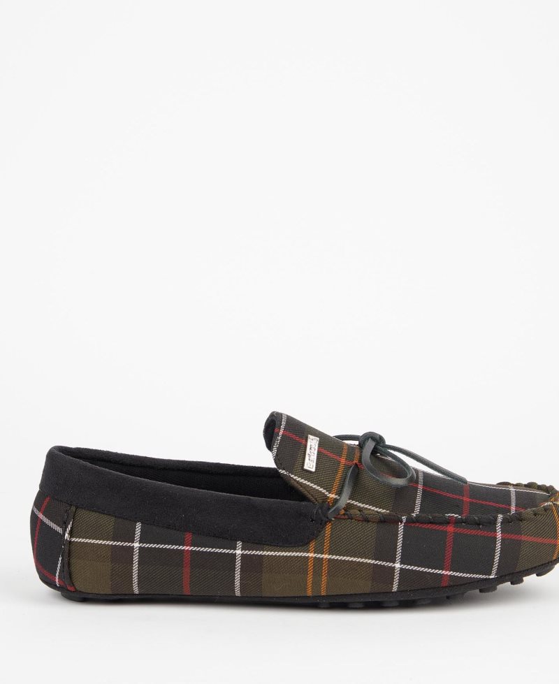 Black Barbour Kurila Slippers | GNT-217958