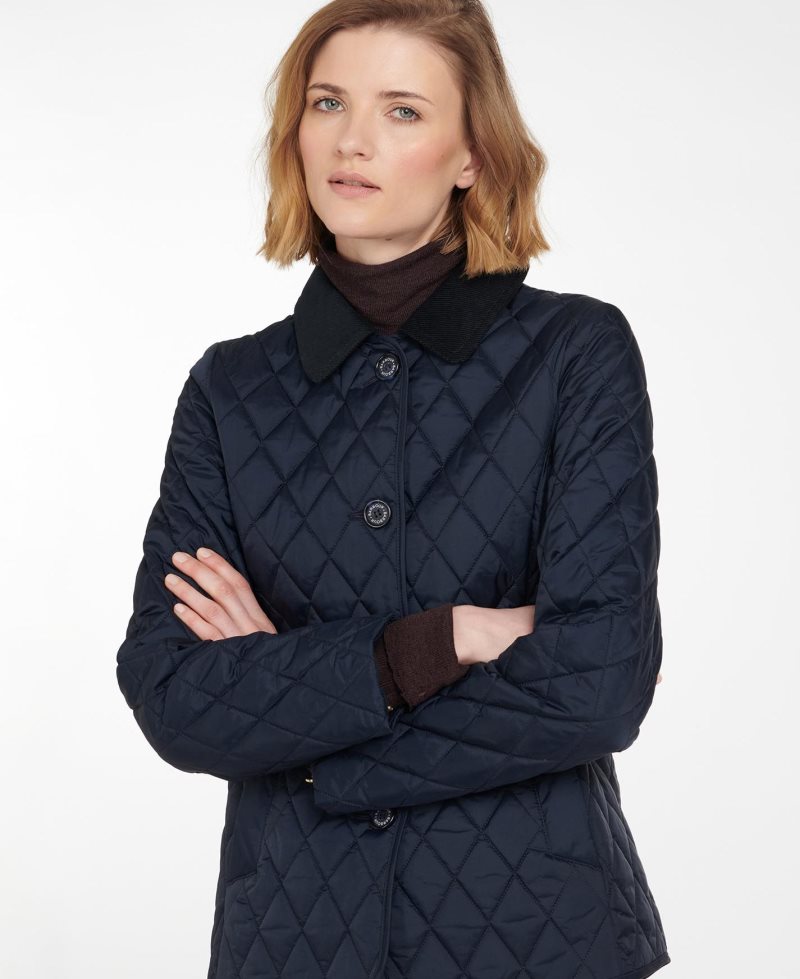 Black Barbour Omberlsey Quilted Jacket | KBL-836402