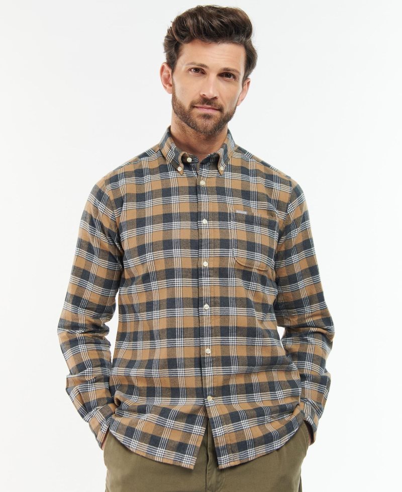 Blue Barbour Brockwell Tailored Fit Shirt | VLE-152896