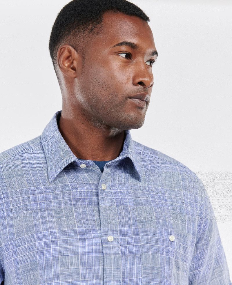 Blue Barbour Drydock Tailored Shirt | NDR-210379