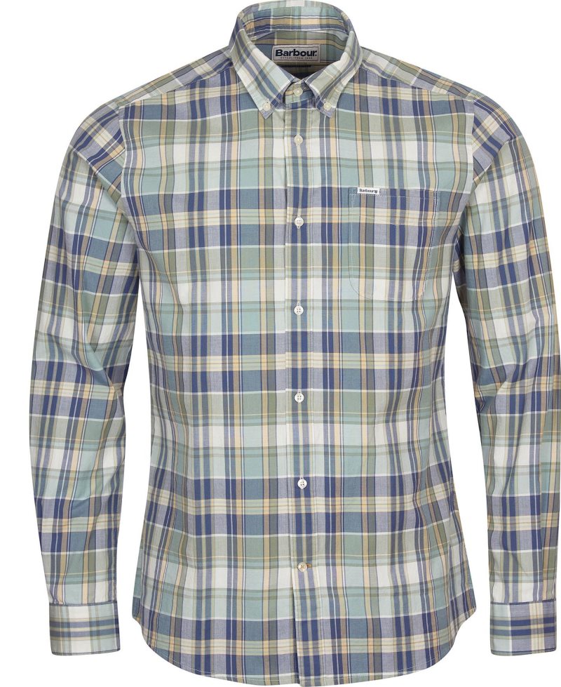 Blue Barbour Elmwood Tailored Shirt | PJR-523094