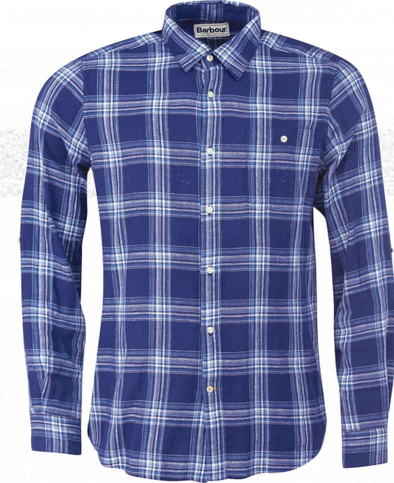 Blue Barbour Gosport Tailored Shirt | RZE-768395