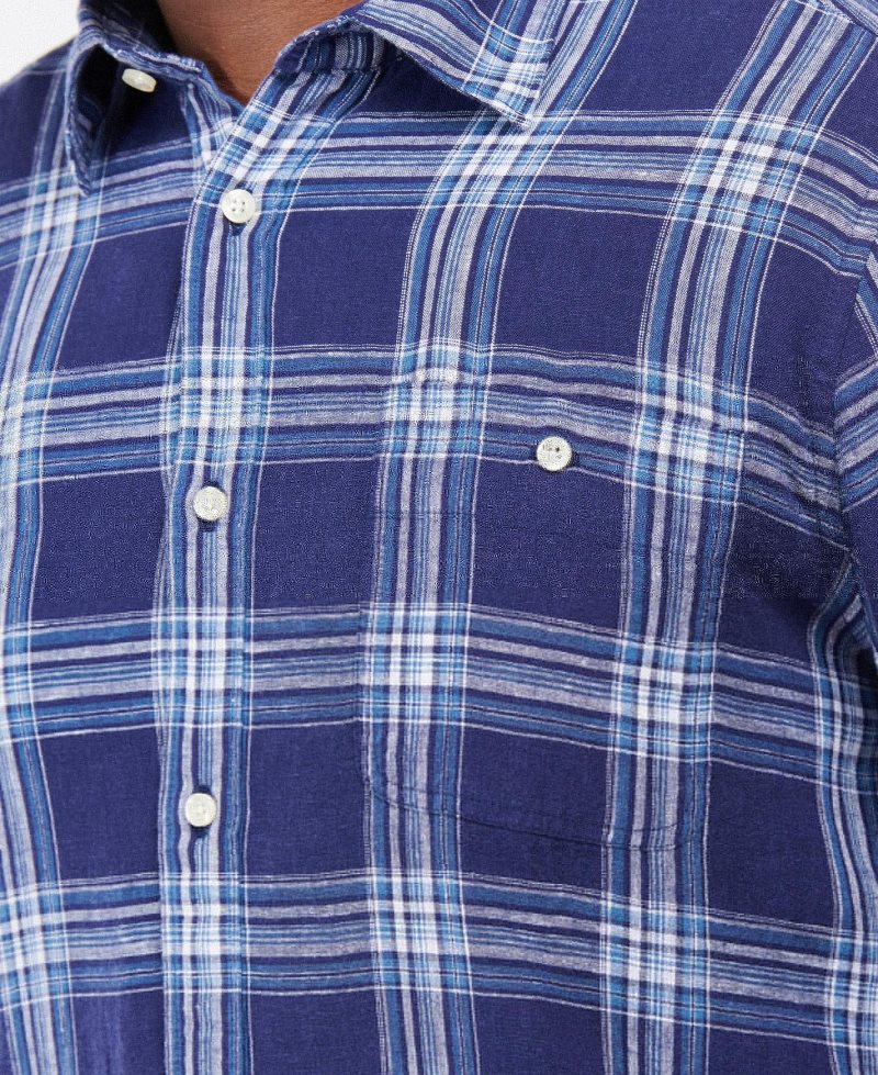 Blue Barbour Gosport Tailored Shirt | RZE-768395