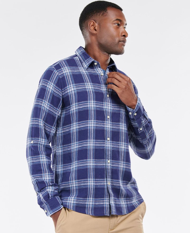 Blue Barbour Gosport Tailored Shirt | RZE-768395