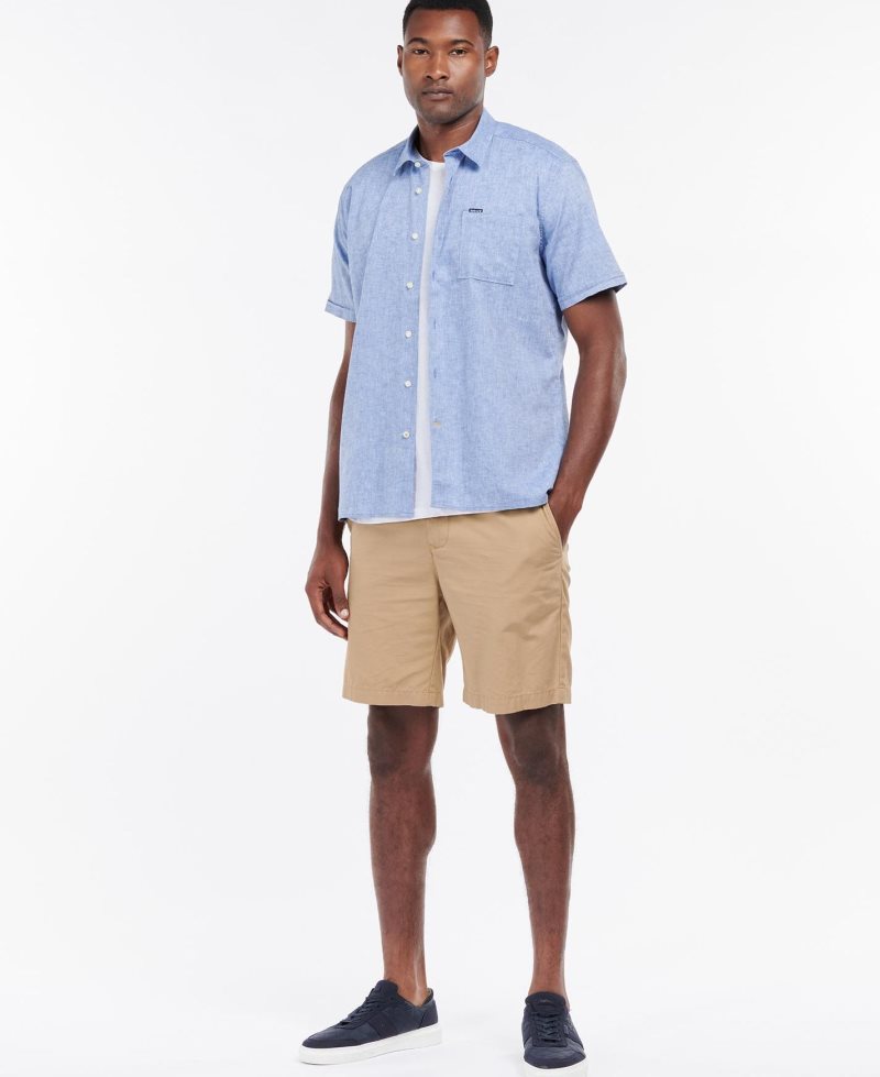 Blue Barbour Nelson Short Sleeve Summer Shirt | UOW-197842