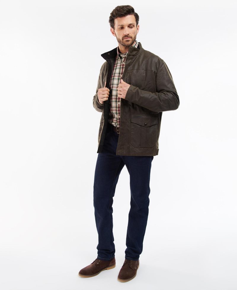 Brown Barbour Sheldon Wax Jacket | YTG-079258