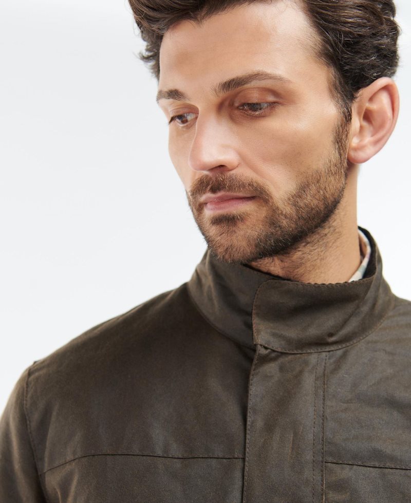 Brown Barbour Sheldon Wax Jacket | YTG-079258