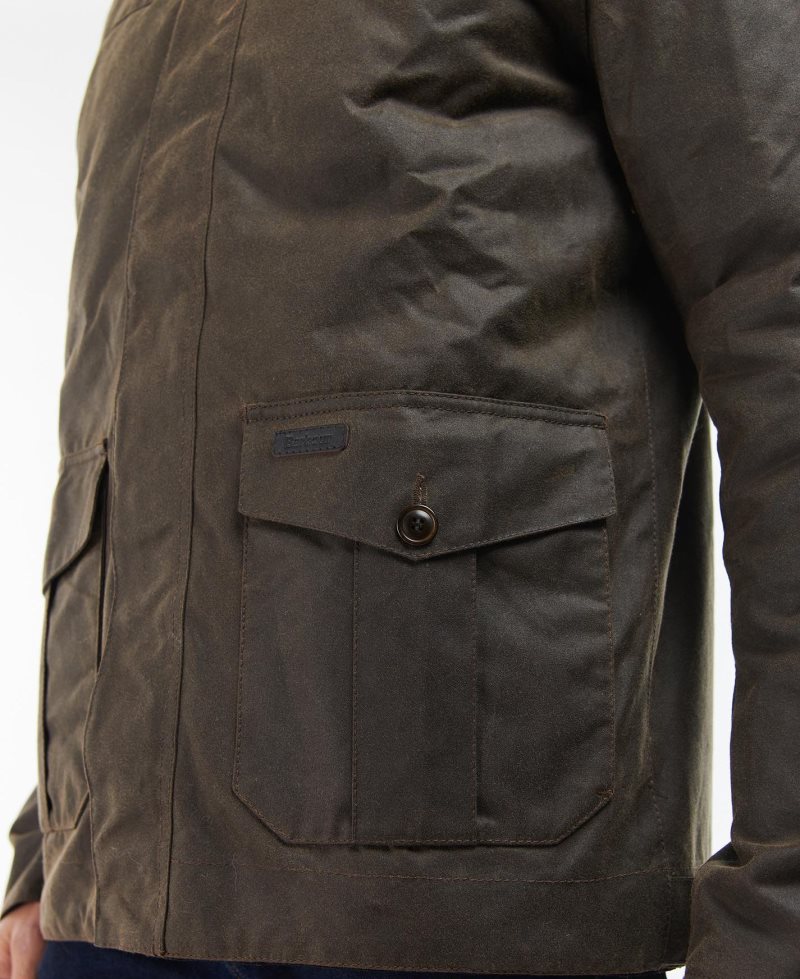 Brown Barbour Sheldon Wax Jacket | YTG-079258