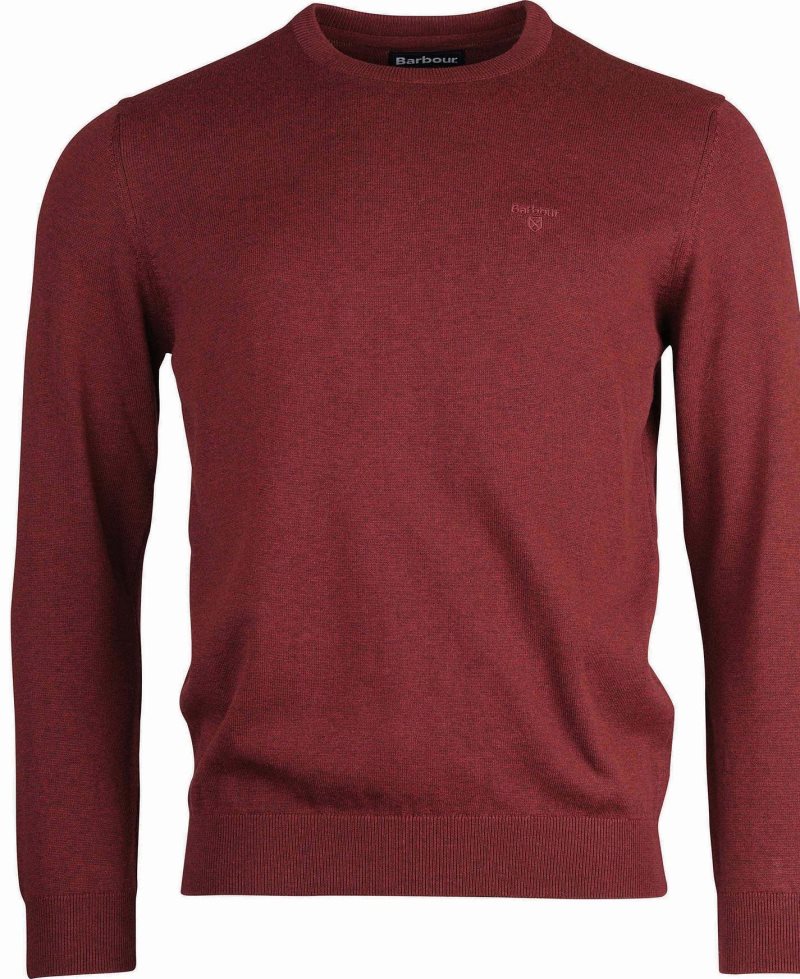 Cabernet Barbour Pima Cotton Crew Neck Jumper | YVF-761345