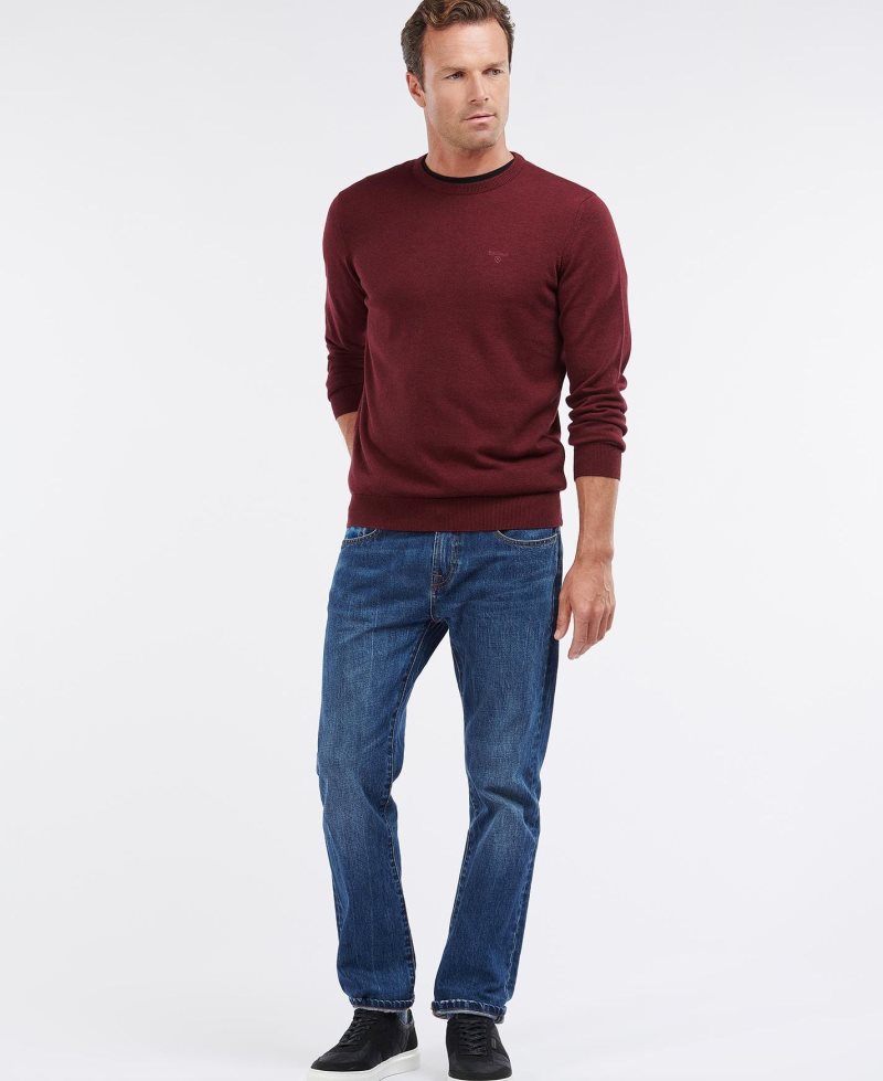 Cabernet Barbour Pima Cotton Crew Neck Jumper | YVF-761345