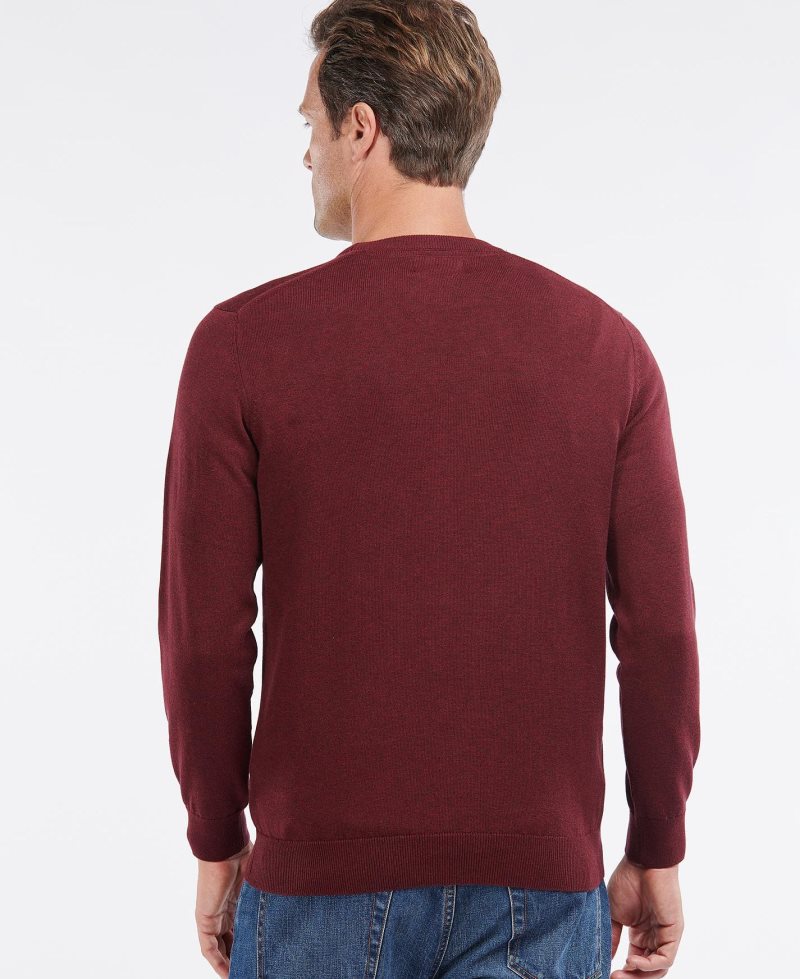 Cabernet Barbour Pima Cotton Crew Neck Jumper | YVF-761345