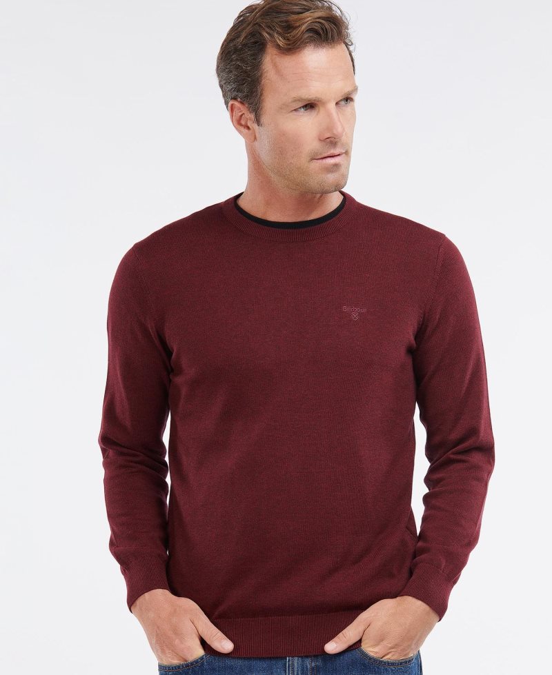 Cabernet Barbour Pima Cotton Crew Neck Jumper | YVF-761345