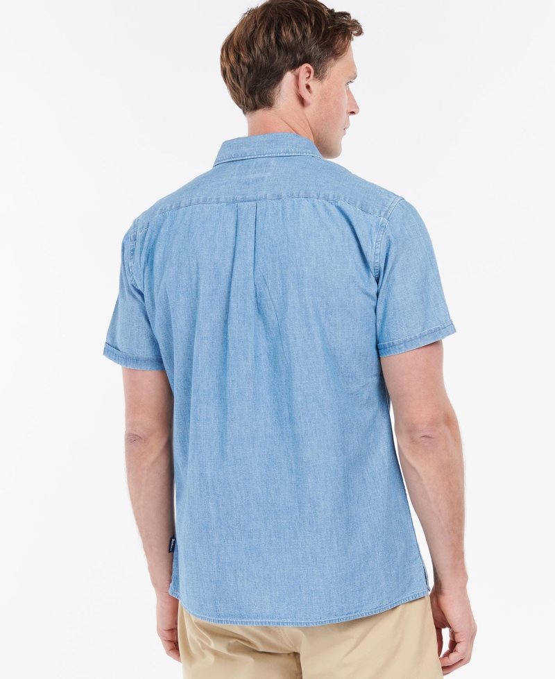 Chambray Barbour Shadow Tailored Shirt | WAQ-127549