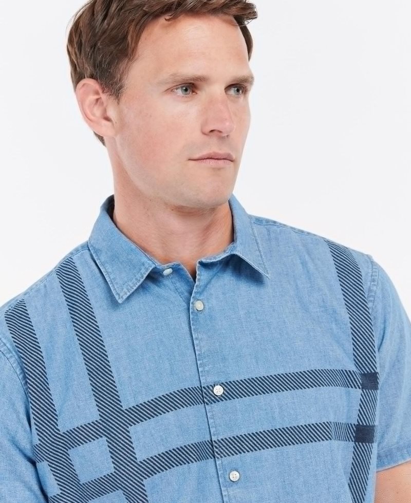 Chambray Barbour Shadow Tailored Shirt | WAQ-127549