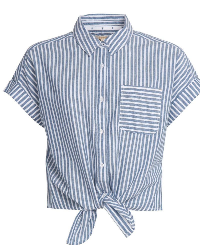 Chambray Stripe Barbour Betony Shirt | SBE-461798