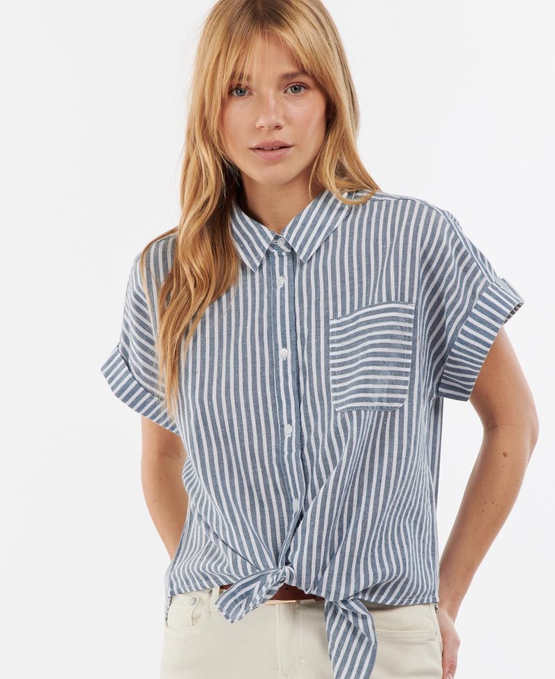 Chambray Stripe Barbour Betony Shirt | SBE-461798