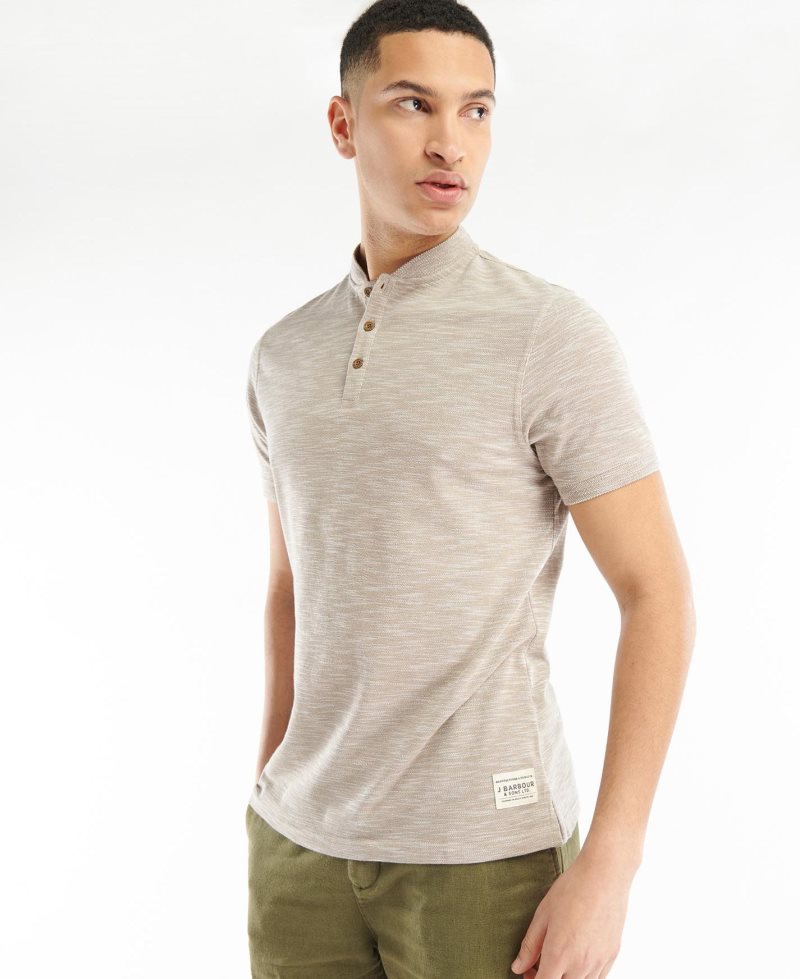 Charcoal Barbour Belgrave Sport Neck T-Shirt | FKM-194873